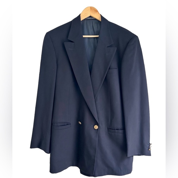 Versace Other - Versace Classic V2 Vintage 100% Wool Black Men’s Sports Coat / Blazer - Size 48R